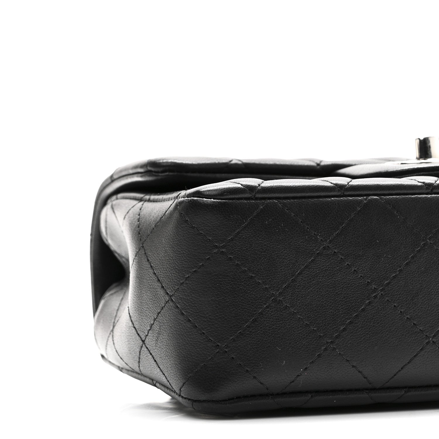 Chanel Lambskin Quilted Mini Rectangular Flap Black 9 of 11