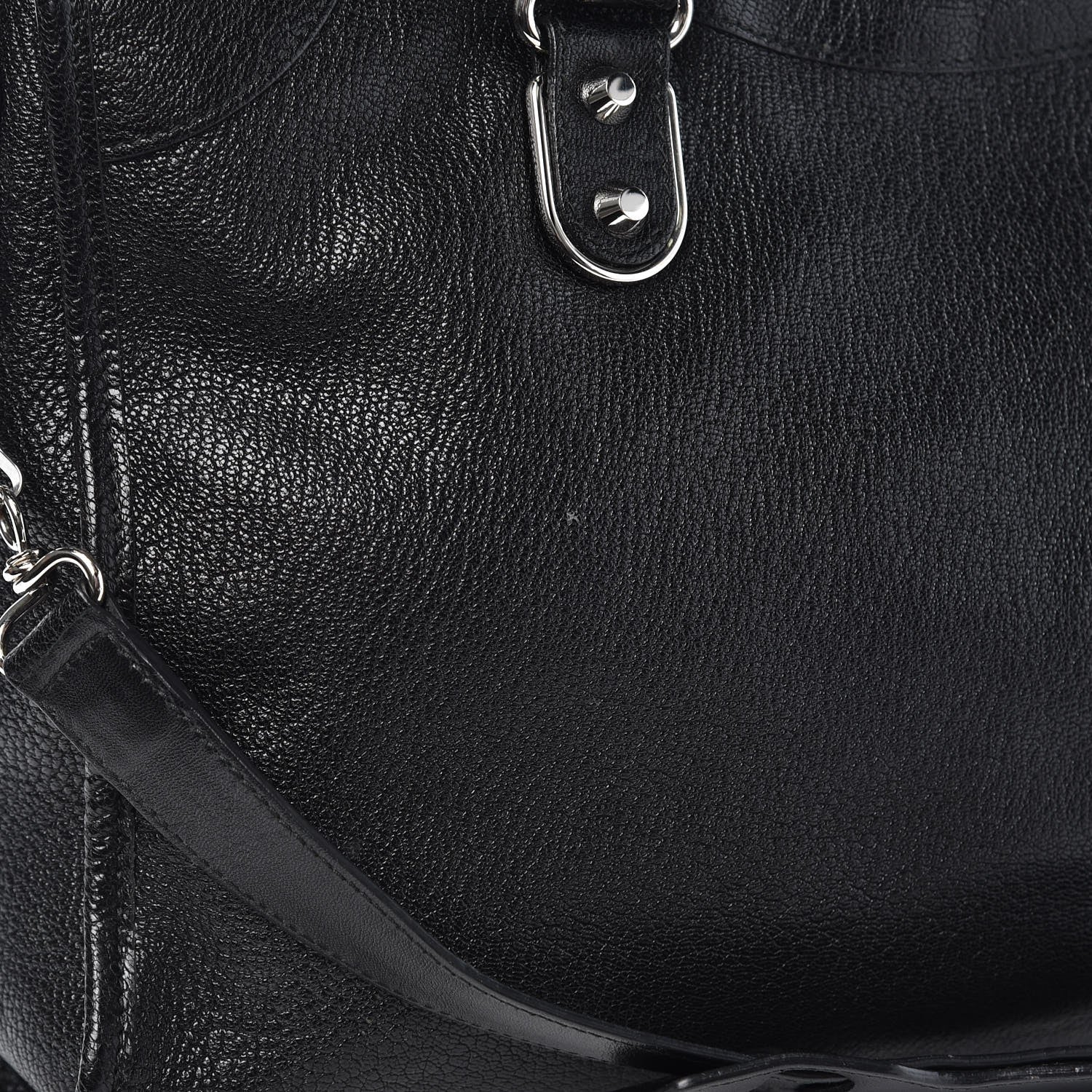 Balenciaga Chevre Silver Metallic Edge Hardware City Black 9 of 9