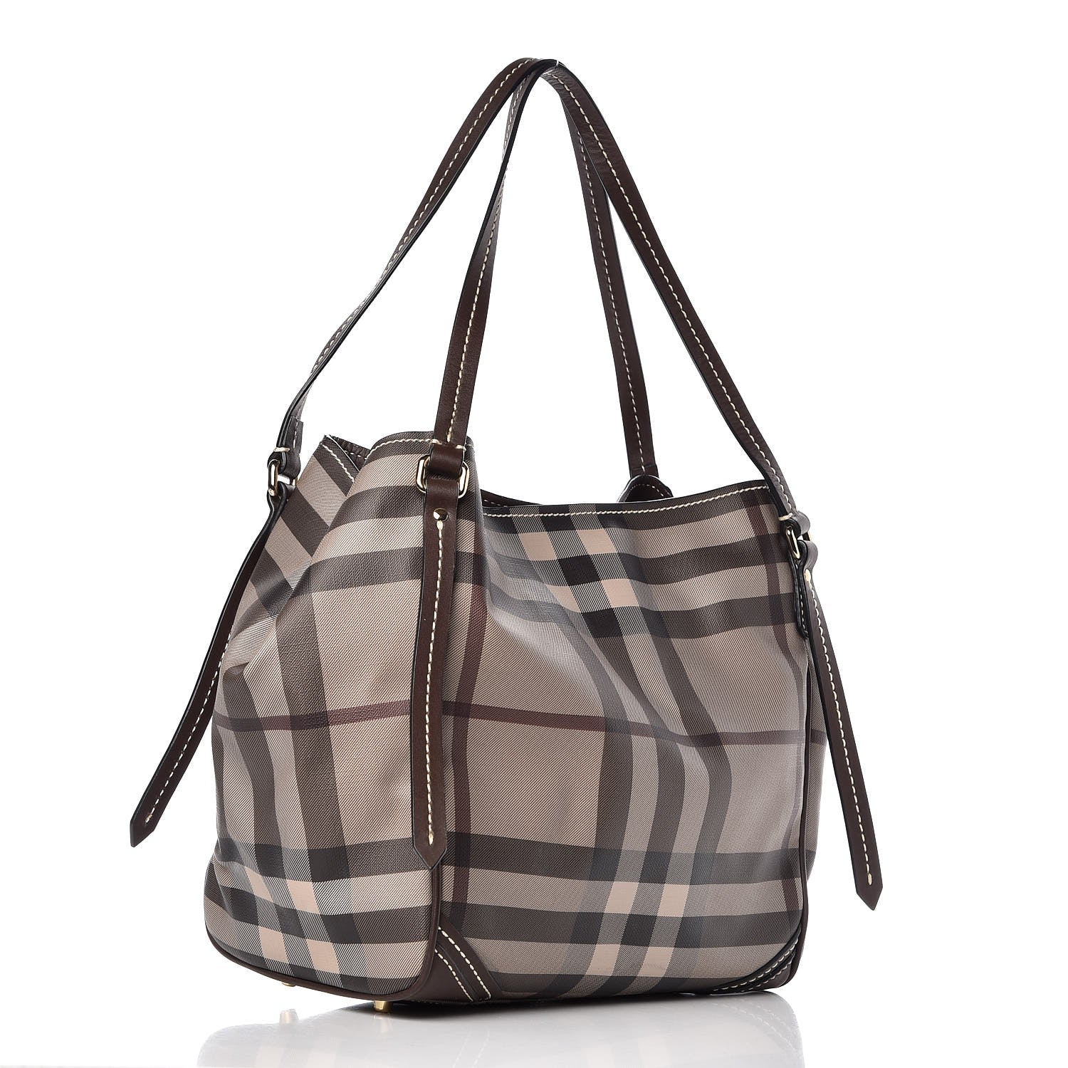 Burberry Smoked Check Small Canterbury Tote Brown 3 of 6