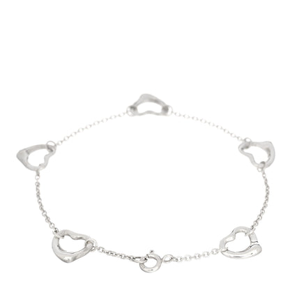 Tiffany Sterling Silver Elsa Peretti Open Heart Bracelet 2 of 3
