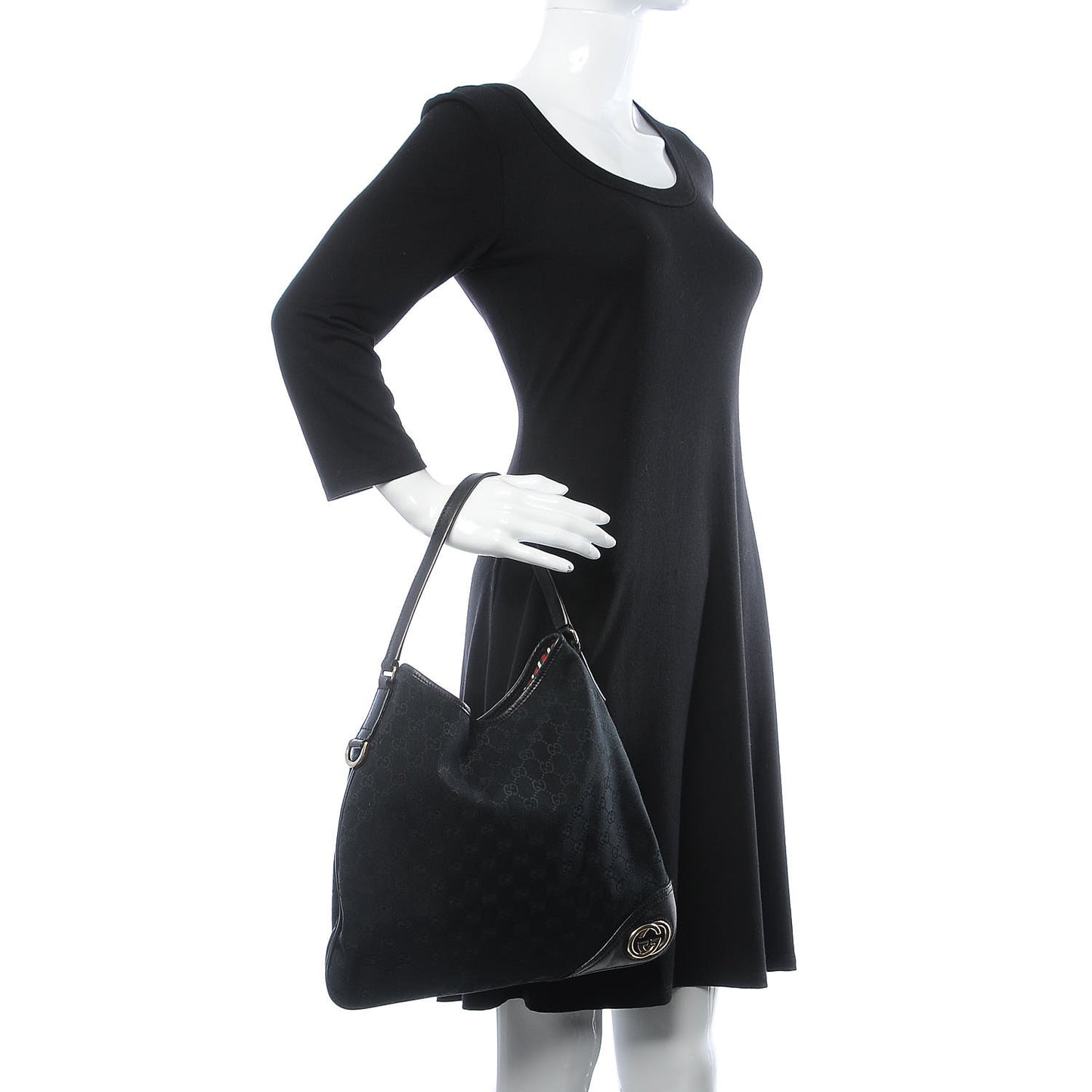 Monogram Medium New Britt Hobo Black