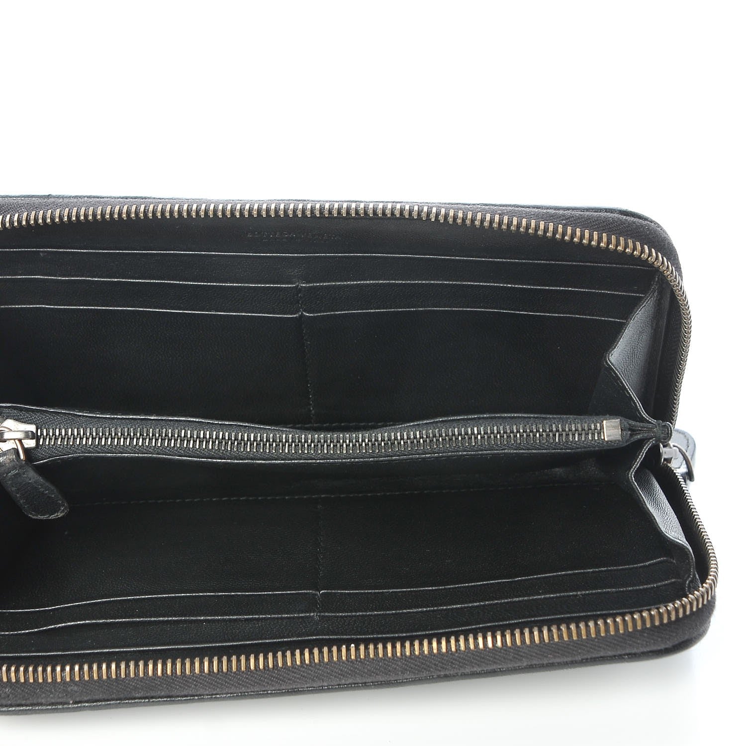 Bottega Veneta Nappa Intrecciato Zip Around Wallet Black 5 of 7