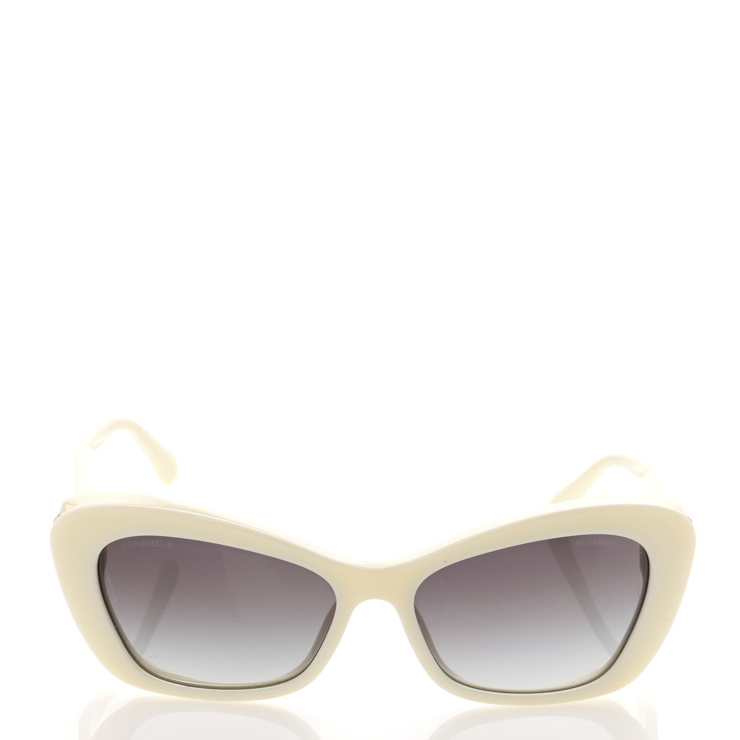 Chanel Acetate Pearl Cat Eye CC Sunglasses 5481-H White 2 of 8