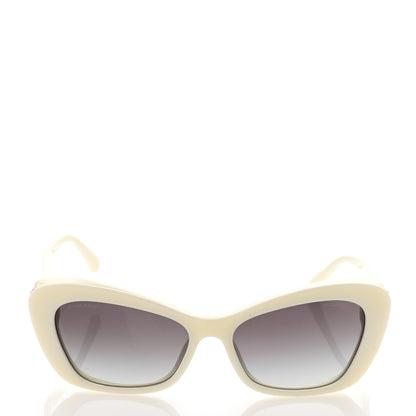 Chanel Acetate Pearl Cat Eye CC Sunglasses 5481-H White 2 of 8