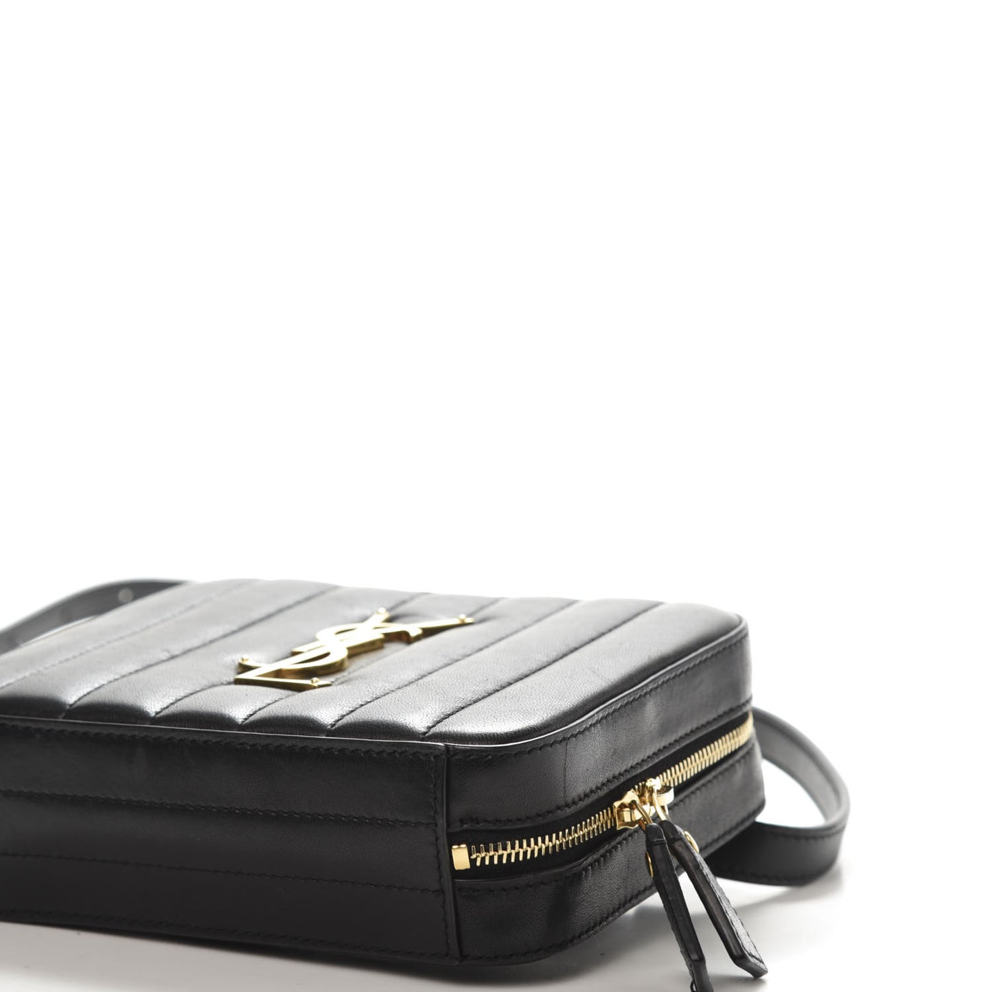Lambskin Matelasse Vicky Monogram Belt Bag Black