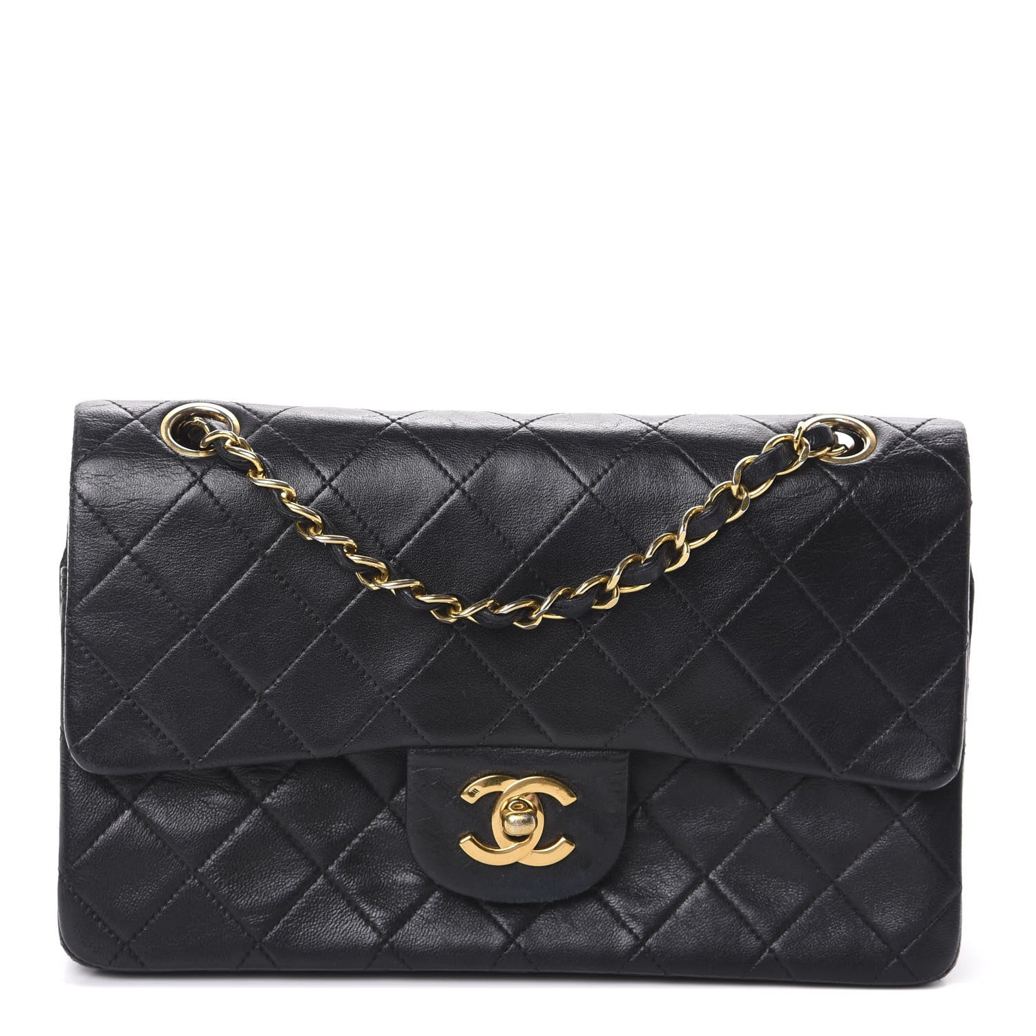 Chanel Lambskin Quilted Small Double Flap Black 1 of 13