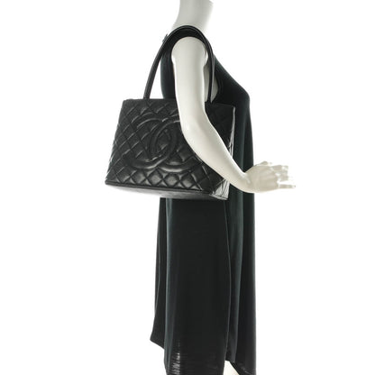 Chanel Caviar Quilted Medallion Tote Black 2 of 10