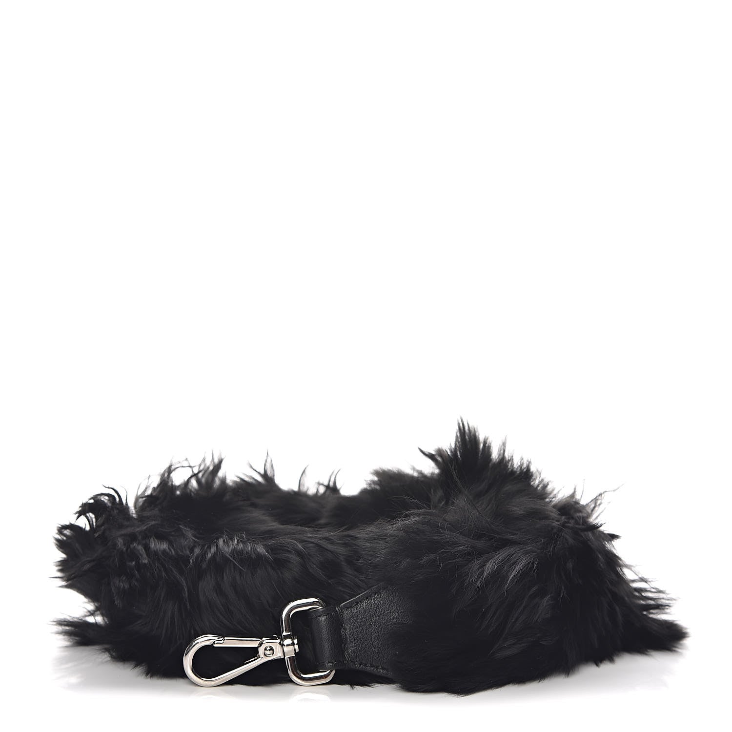Fendi Alpaca Fur Vitello Dolce Strap You Black 1 of 5