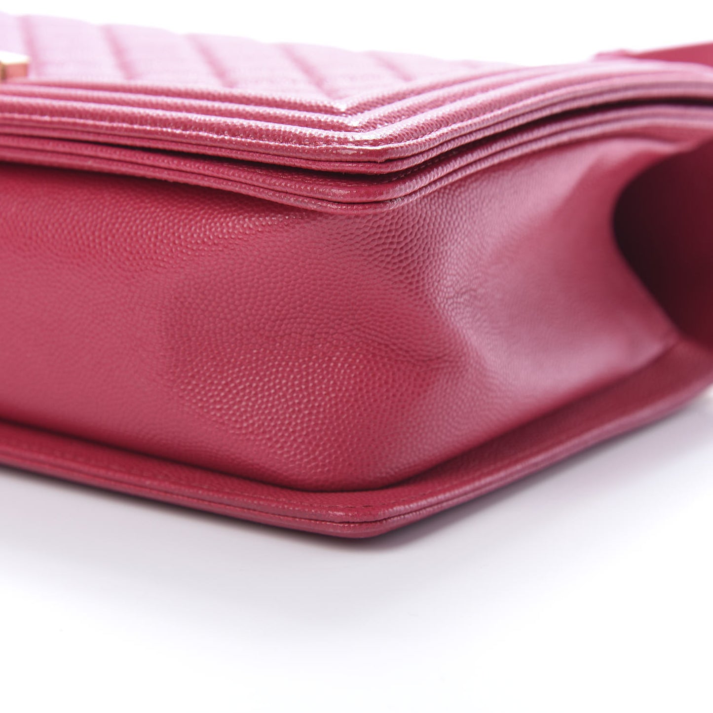 Caviar Quilted New Medium Boy Flap Dark Pink