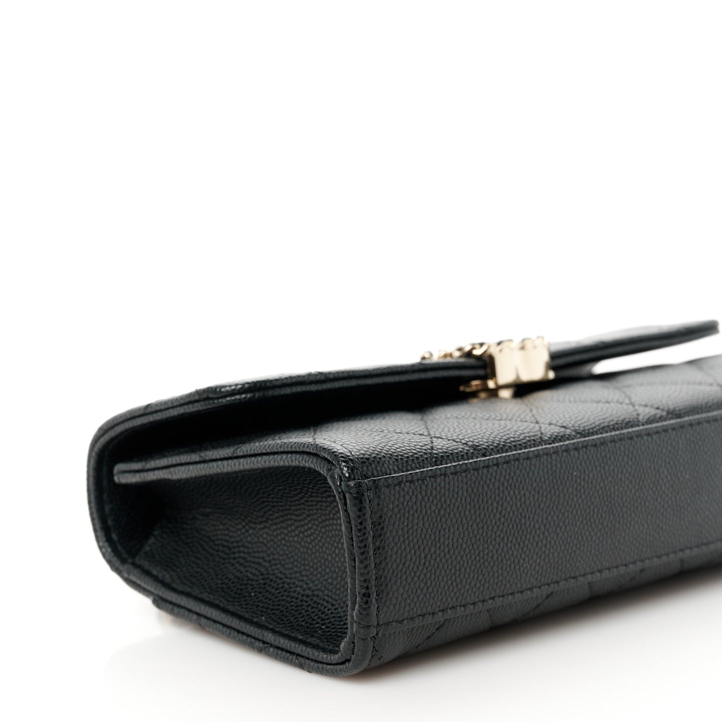Caviar Quilted Chain Match Top Handle Phone Holder With Chain Black