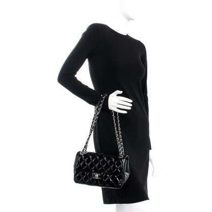Chanel Patent Quilted Large Coco Shine Flap Black 3 of 9