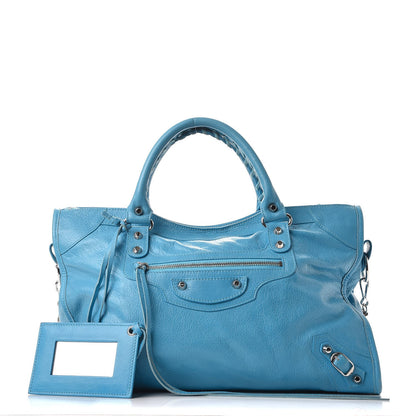 Balenciaga Agneau Classic Silver Hardware City Bleu Azur Clair 1 of 8