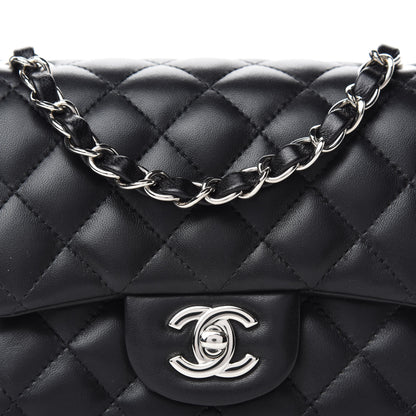 Chanel Lambskin Quilted Mini Square Flap Black 10 of 11