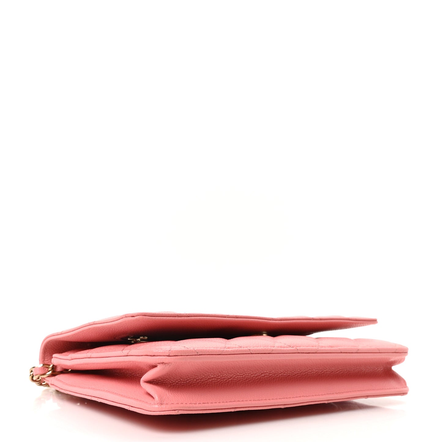 Caviar Quilted Wallet on Chain WOC Pink