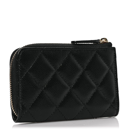 Chanel Caviar Quilted Zipped Key Holder Case Black 3 of 6