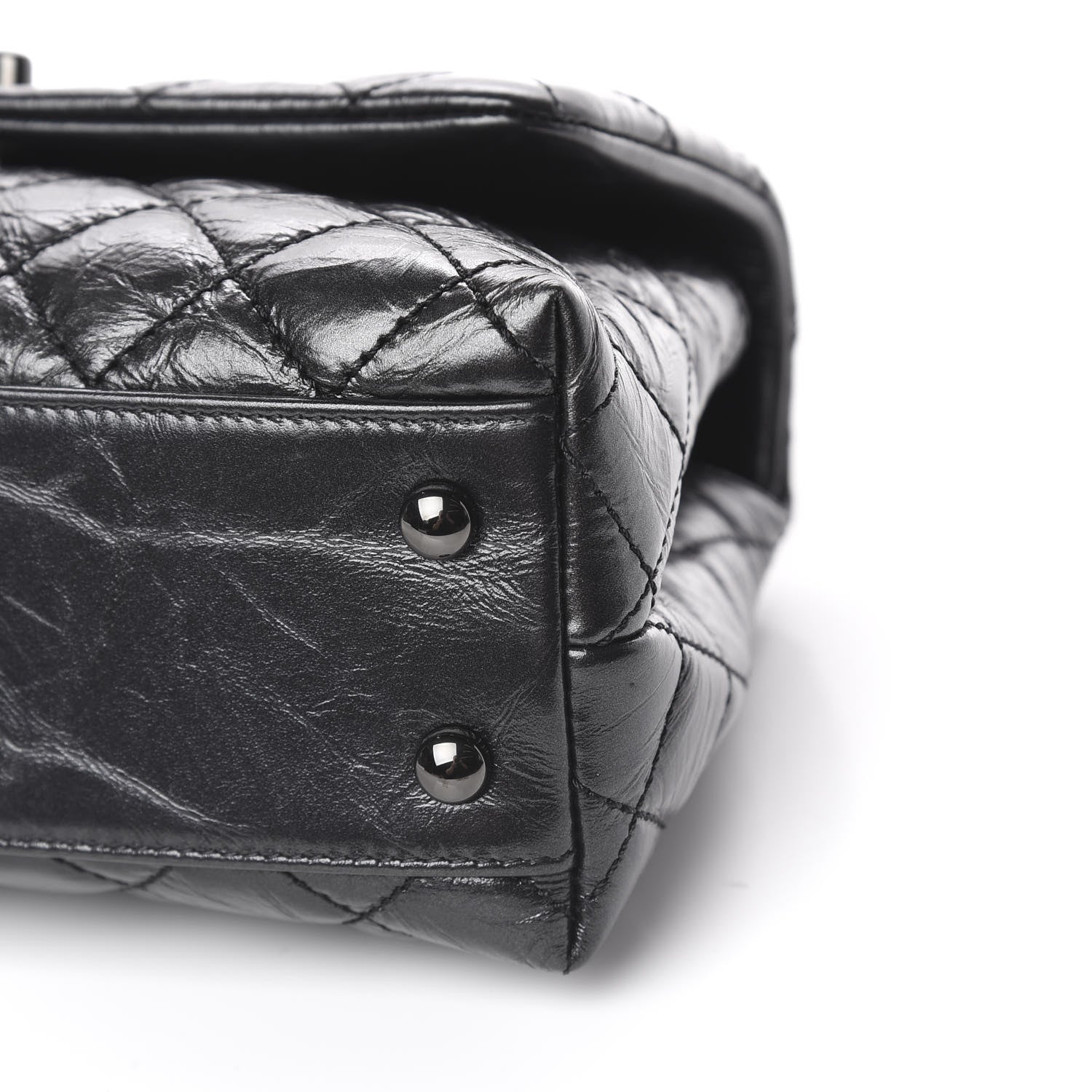 Chanel Aged Calfskin Quilted Mini Coco Handle Flap So Black 8 of 10