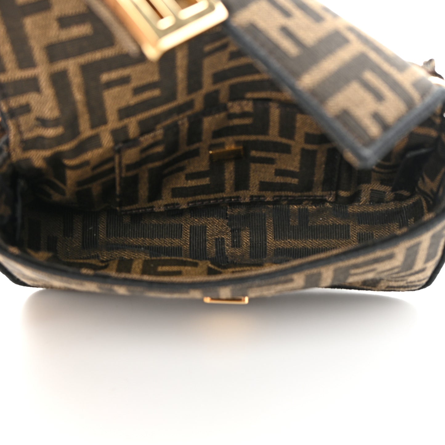 Fabric Jacquard FF 1974 Mini Baguette Tobacco Moro Black
