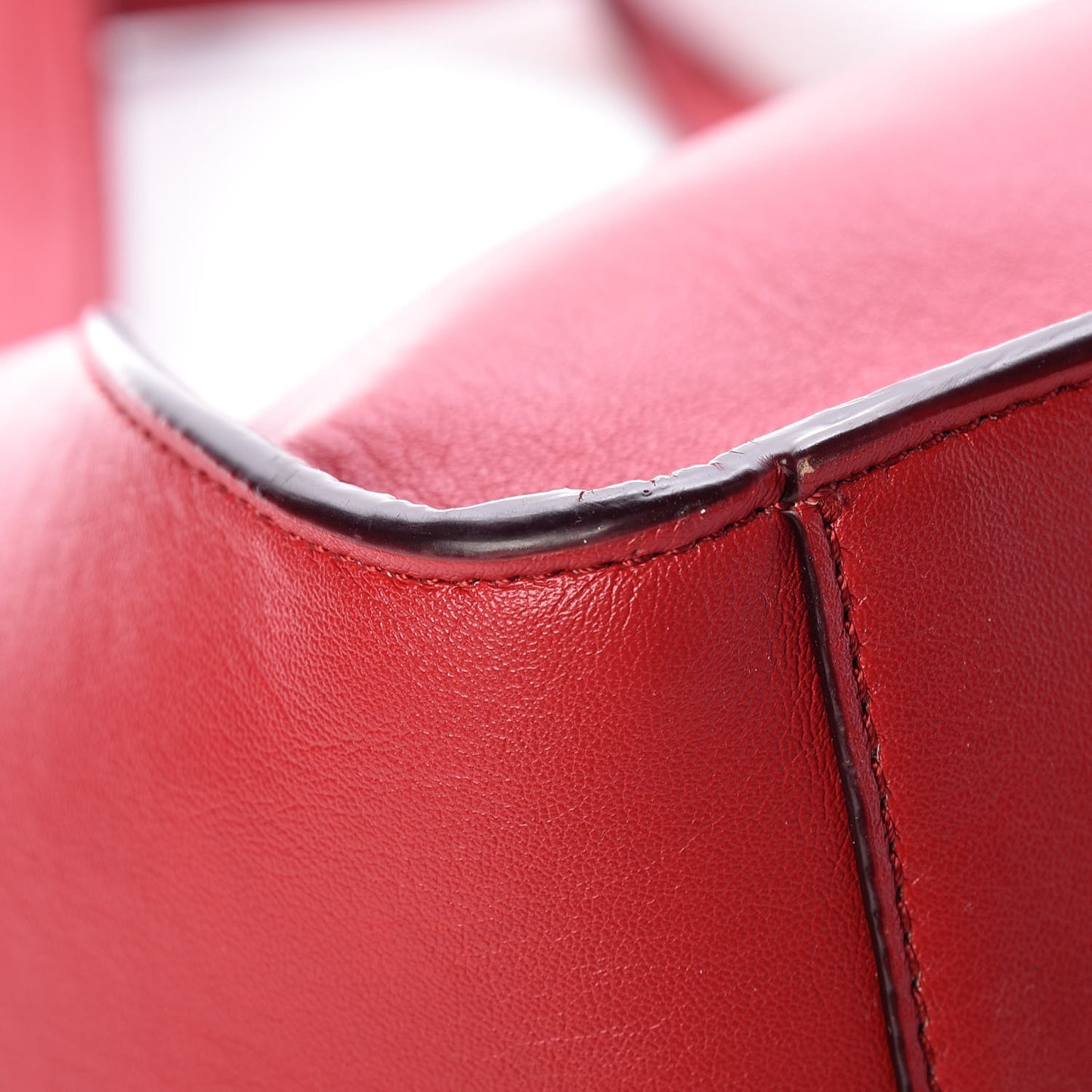 Eco Alter Nappa Perforated Crossbody Tote Lover Red