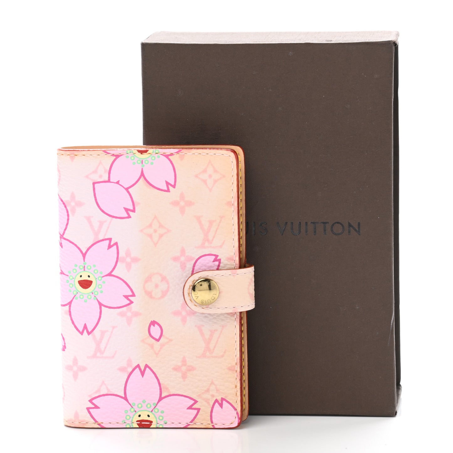 Monogram Cherry Blossom Carnet de Bal Mini Agenda Cover Pink