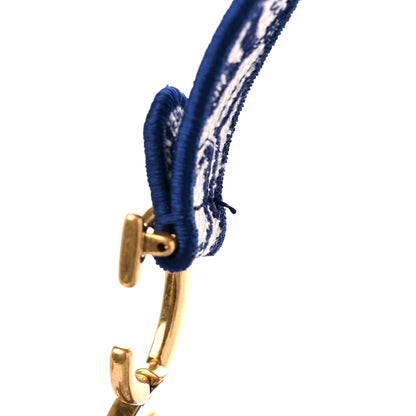 Christian Dior Canvas Embroidered Toile de Jouy Saddle Bag Blue 11 of 12