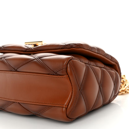 Louis Vuitton Lambskin Malletage Top Handle GO-14 MM Tan 10 of 10