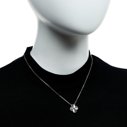 Van Cleef & Arpels 18K White Gold Guilloche Vintage Alhambra Pendant Necklace 2 of 5