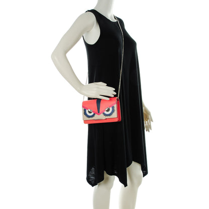 Fendi Vitello Elite Crystal Eye Monster Tube Wallet On Chain Bellini Multicolor 2 of 8
