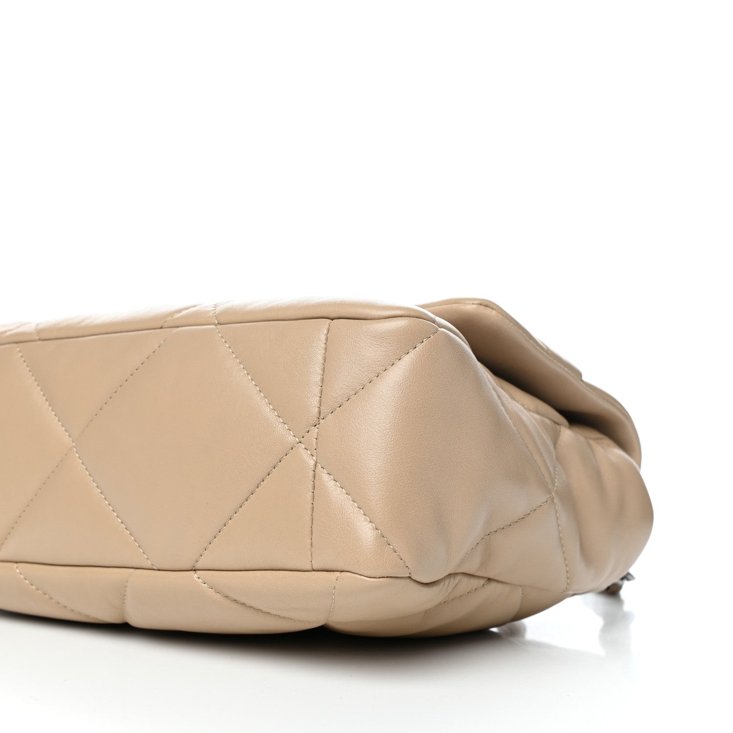 Chanel Lambskin Quilted Large Chanel 19 Flap Dark Beige 9 of 12