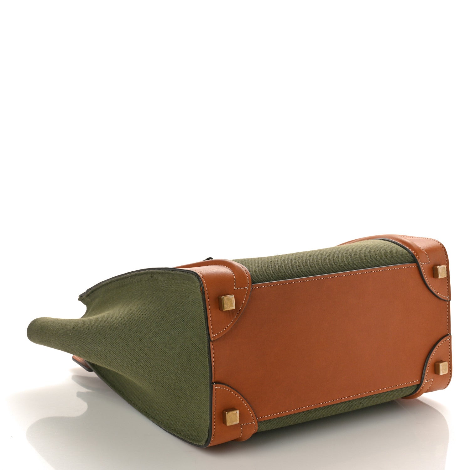 Celine Smooth Calfskin Micro Luggage Multicolor Khaki Tan 4 of 11