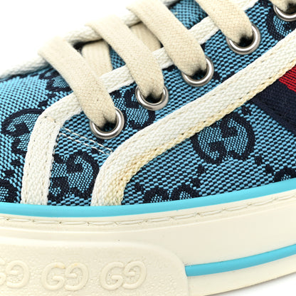 Gucci GG Monogram Multicolor Web Womens 1977 Tennis Sneakers 35 Light Blue Mystic White 10 of 13