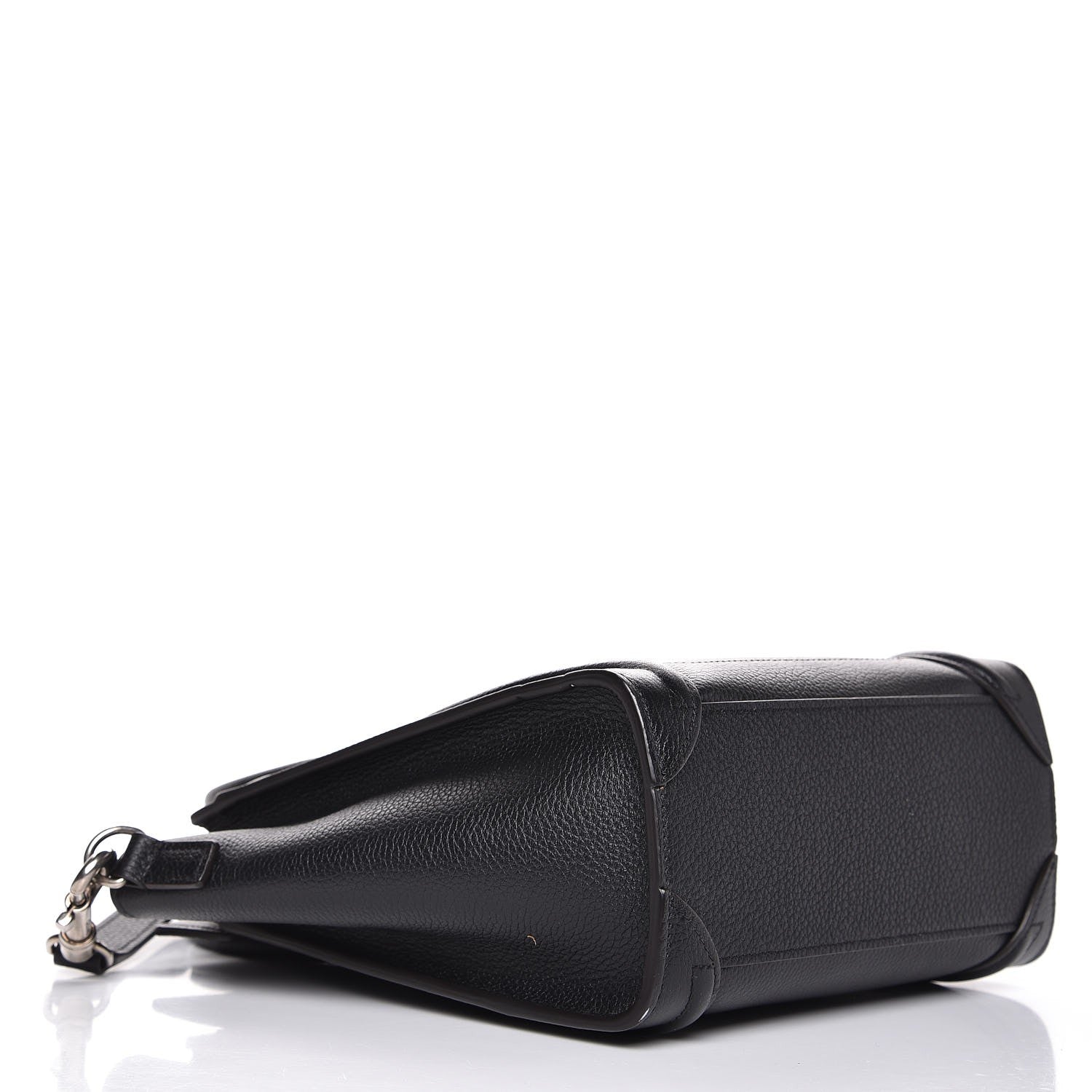 Celine Drummed Calfskin Nano Luggage Black 4 of 8