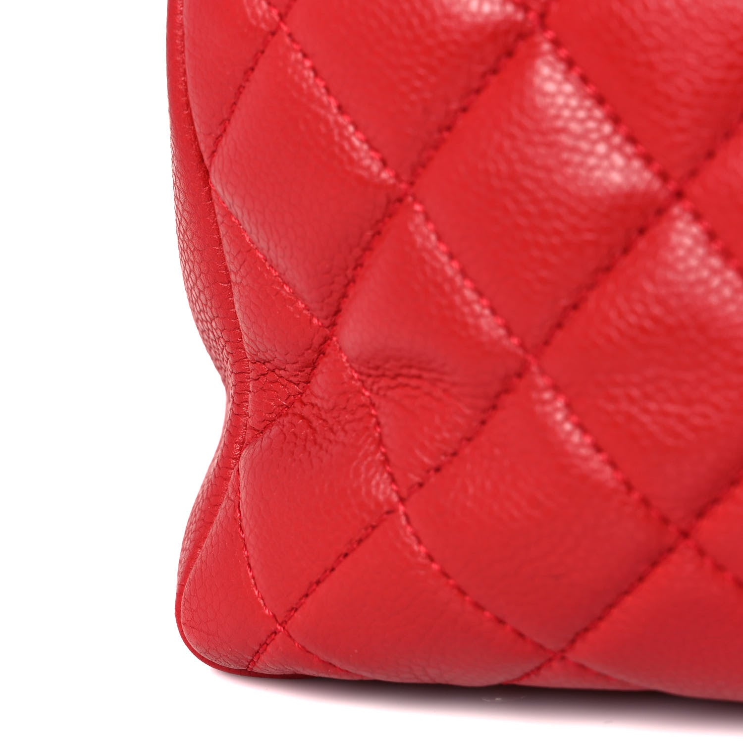 Chanel Caviar Quilted XL Grand Shopping Tote GST Red 11 of 11