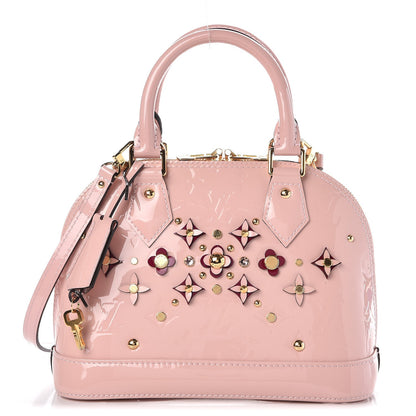 Louis Vuitton Vernis Flowers Alma BB Rose Ballerine 1 of 8
