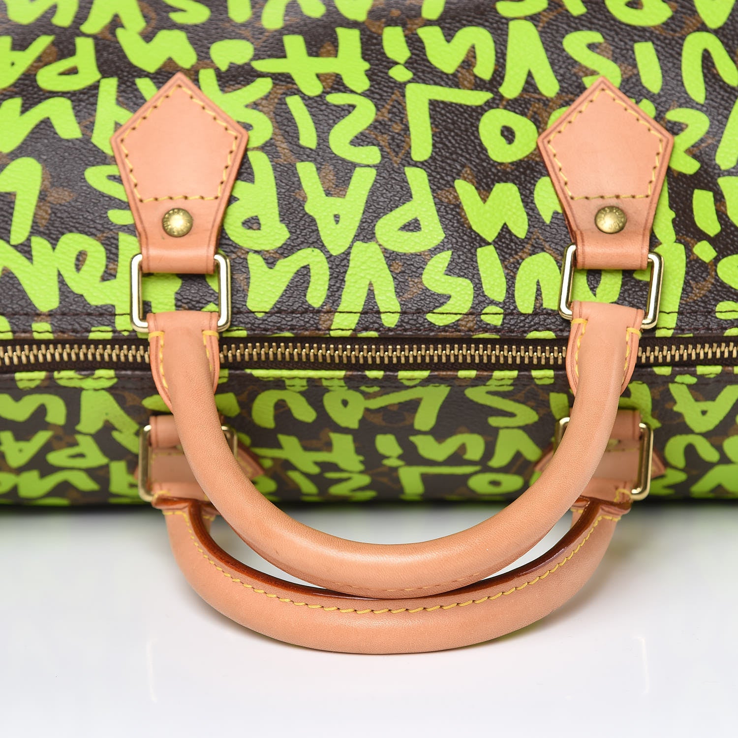 Louis Vuitton Monogram Graffiti Speedy 30 Green 10 of 14
