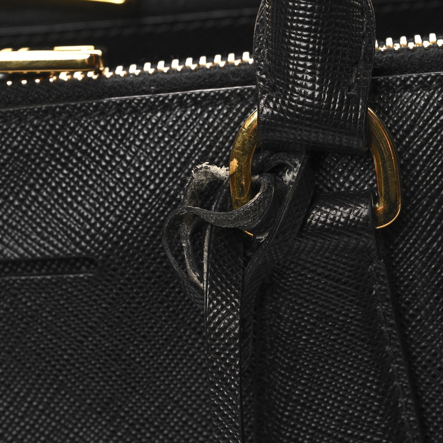 Prada Saffiano Medium Galleria Double Zip Tote Black 10 of 11