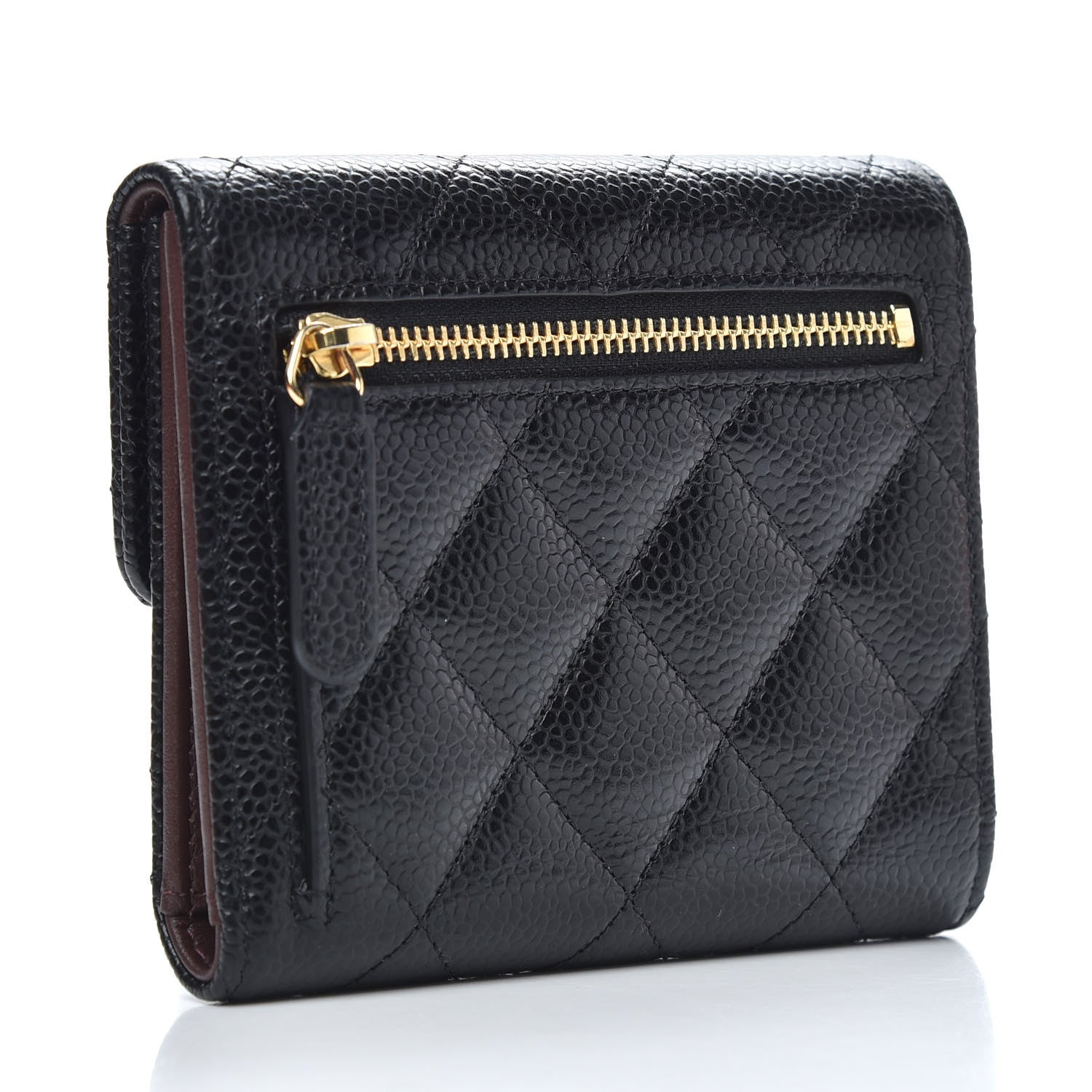 Chanel Caviar Quilted Compact Flap Wallet Black 3 of 10