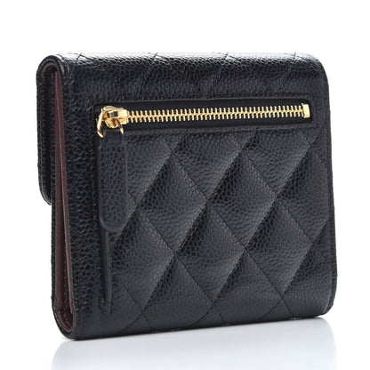 Chanel Caviar Quilted Compact Flap Wallet Black 3 of 10