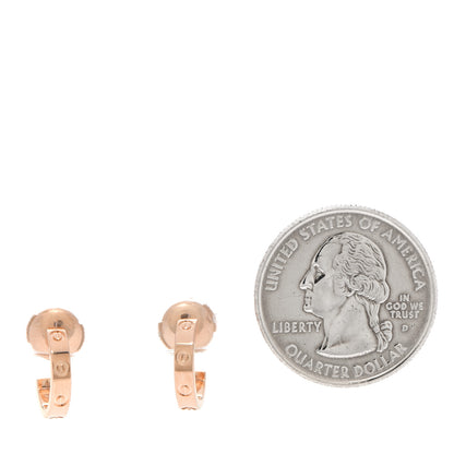 Cartier 18K Pink Gold Small LOVE Hoop Earrings 2 of 6