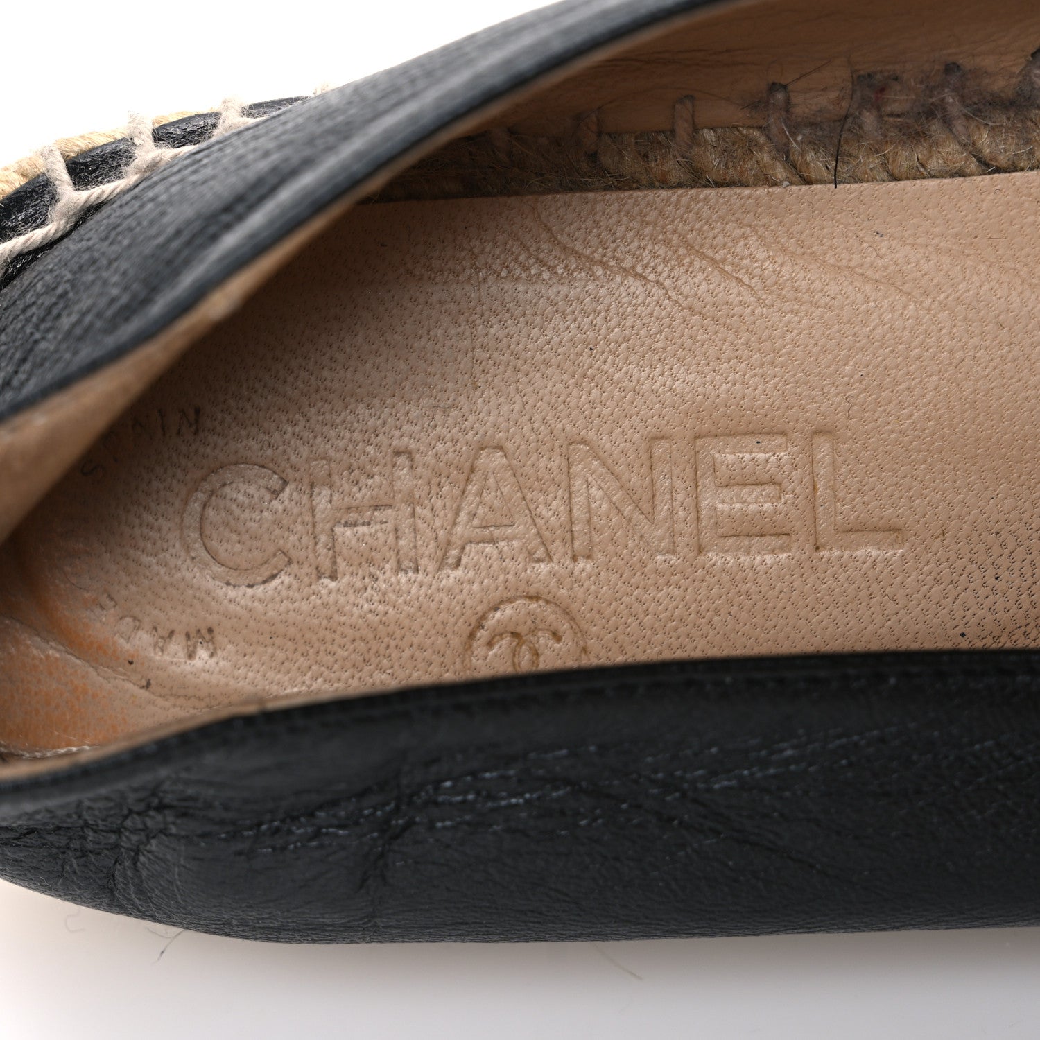 Chanel Lambskin CC Espadrilles 36 Black 9 of 11