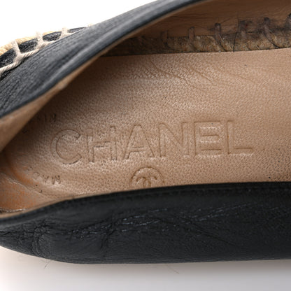 Chanel Lambskin CC Espadrilles 36 Black 9 of 11