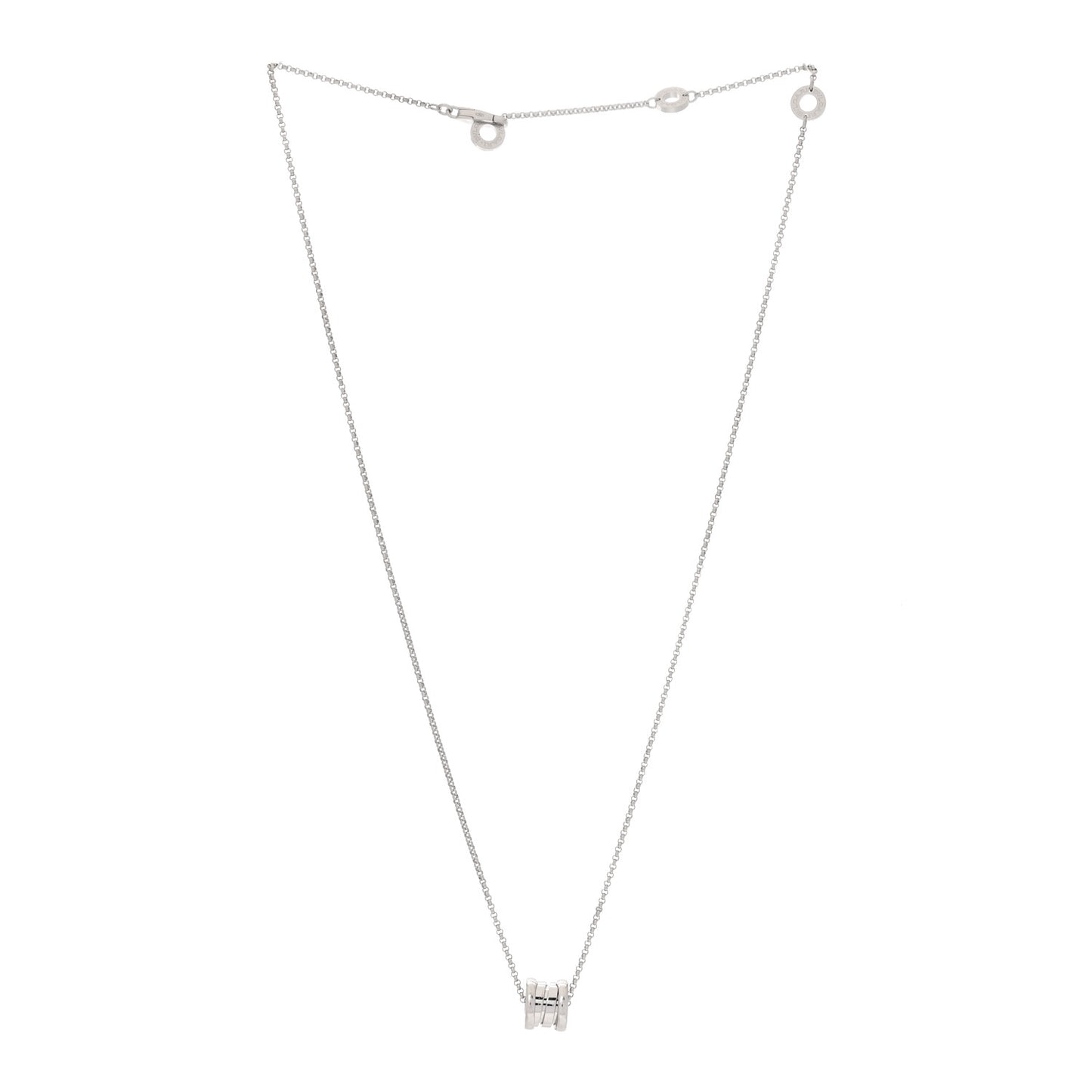18K White Gold Mini B.Zero1 Pendant Necklace