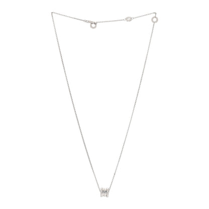 Bulgari 18K White Gold Mini B.Zero1 Pendant Necklace 2 of 6