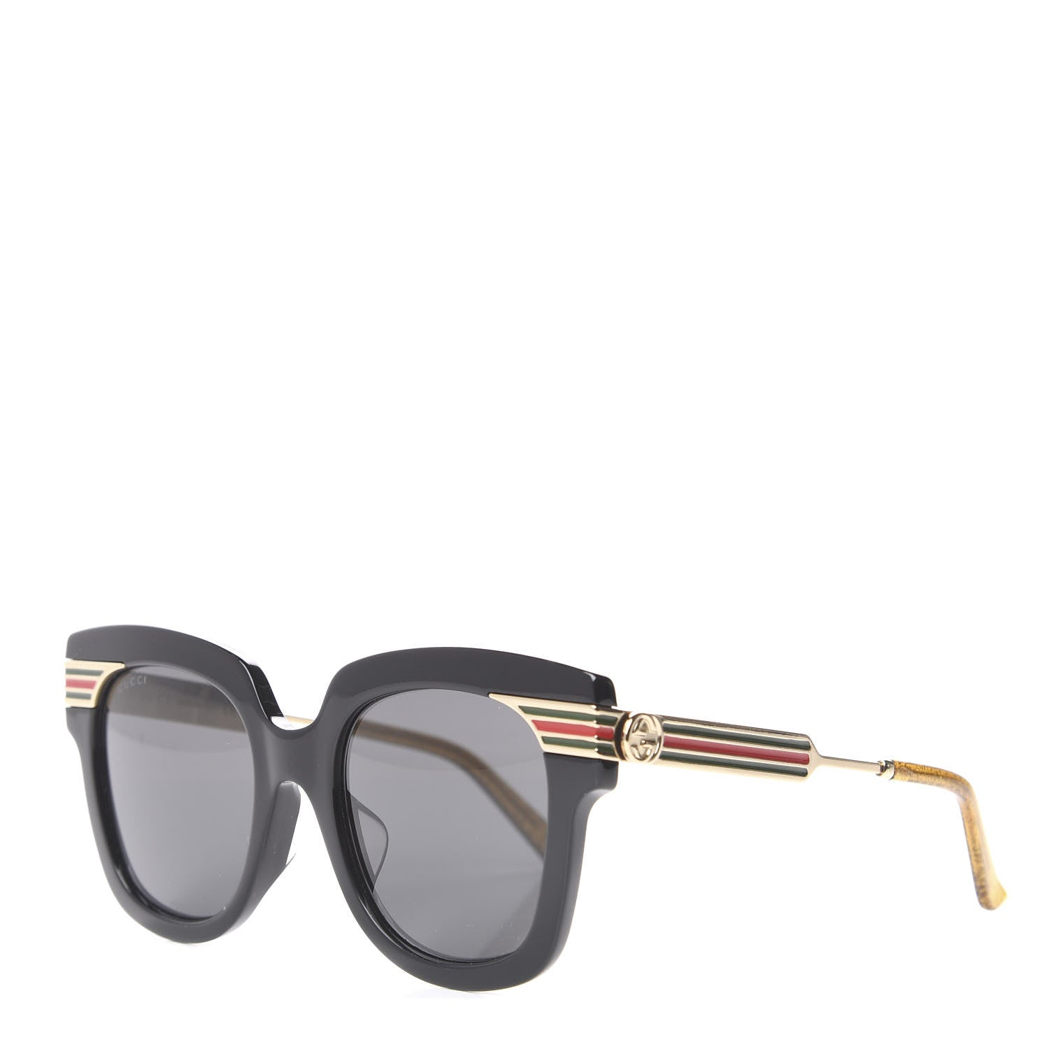 Gucci Acetate Square Frame Web Sunglasses GG0281SA Black 1 of 7