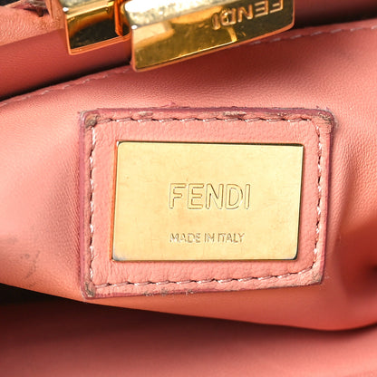 Fendi Denim Vitello Dolce QuTweet Beaded Medium Peekaboo Iconic Satchel Dark Blue Multicolor Black 7 of 9