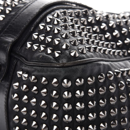 Burberry Prorsum Calfskin Studded Knight Satchel Black 21 of 22