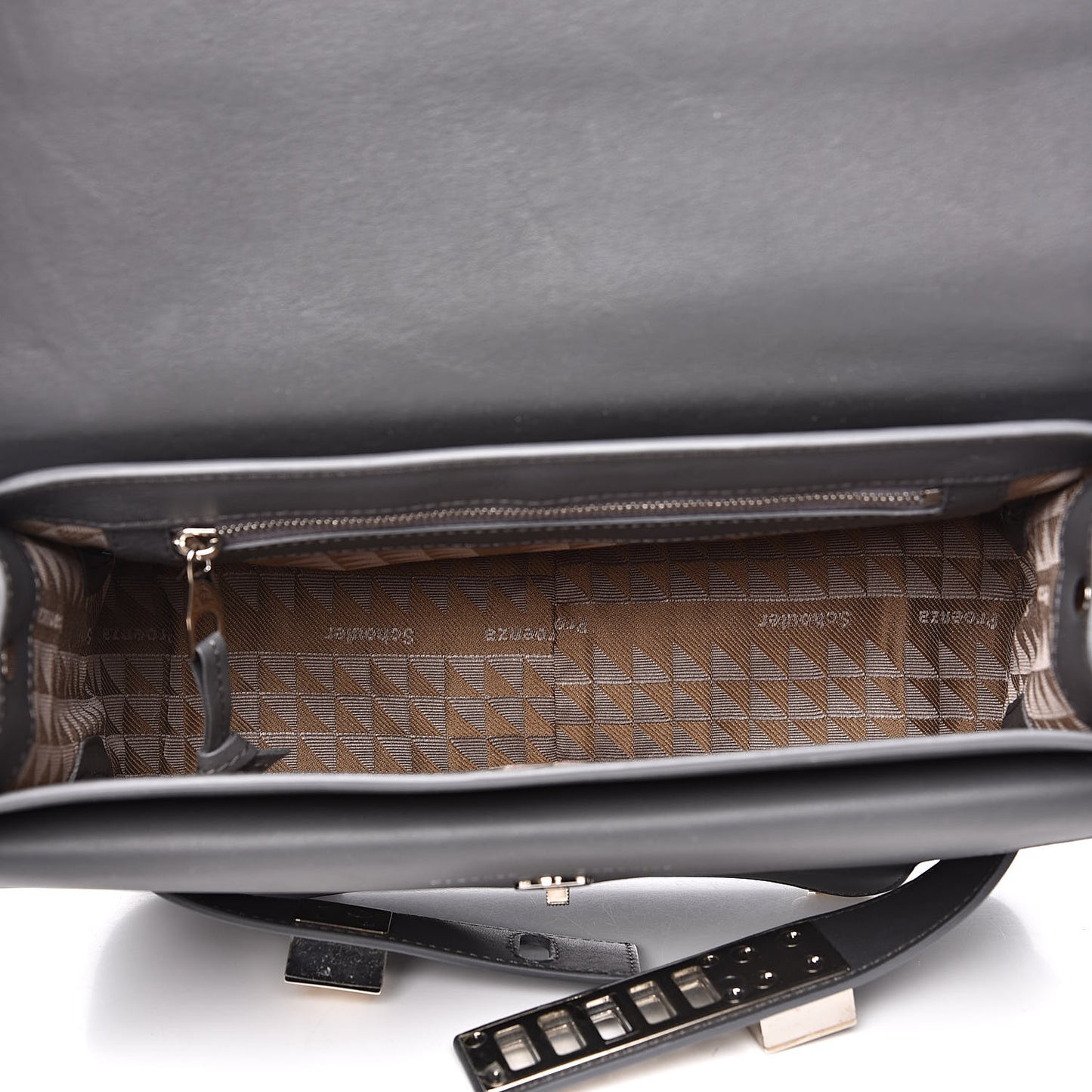 Smooth Calfskin PS11 Classic Shoulder Bag Heather Grey