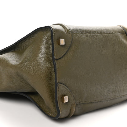 Celine Drummed Calfskin Mini Luggage Souris 8 of 11