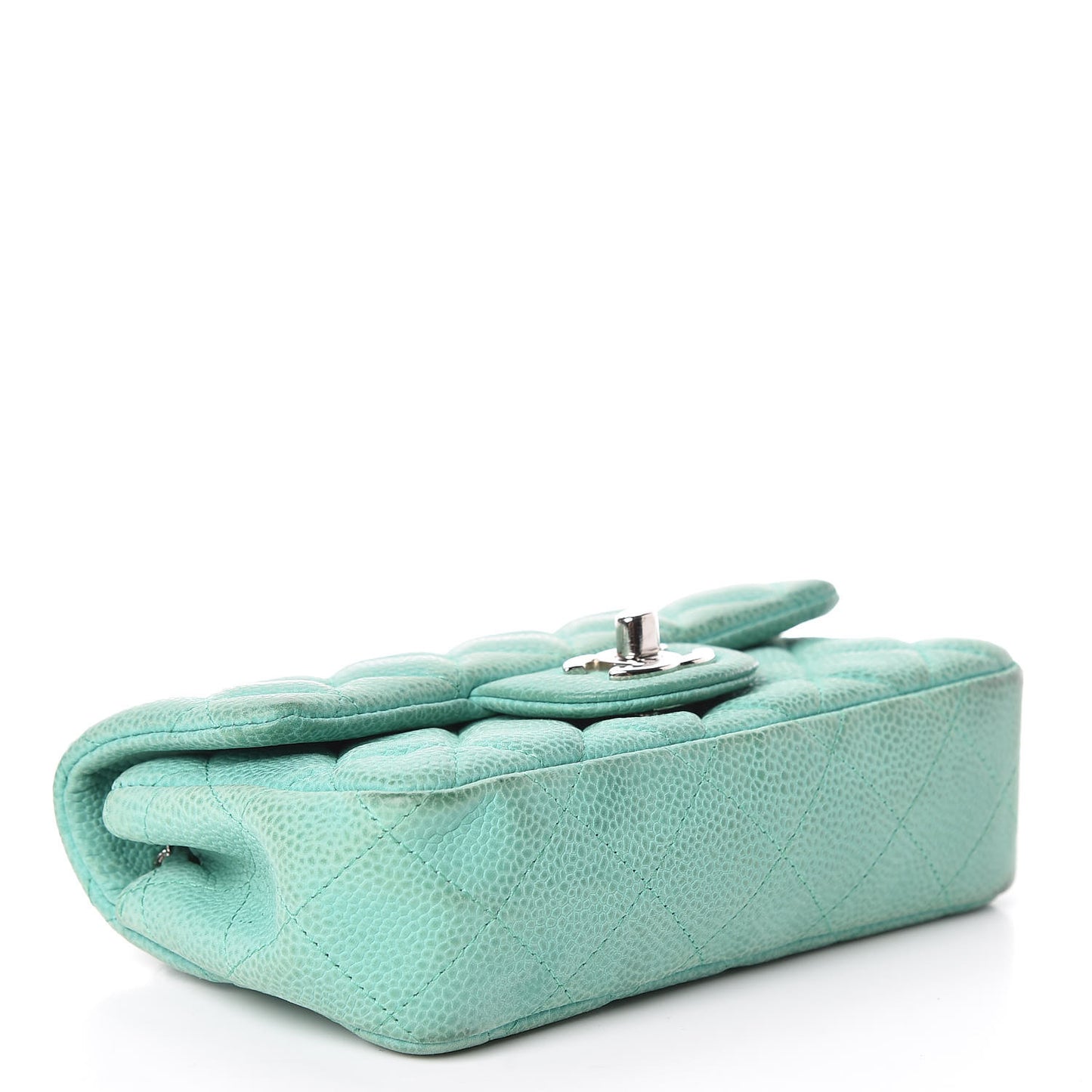 Caviar Quilted Extra Mini Flap Green