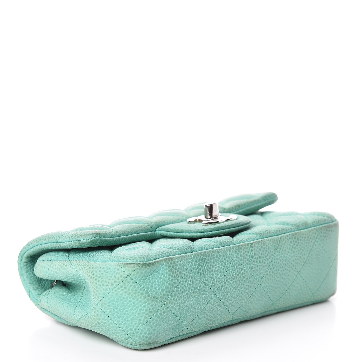 Chanel Caviar Quilted Extra Mini Flap Green 4 of 22