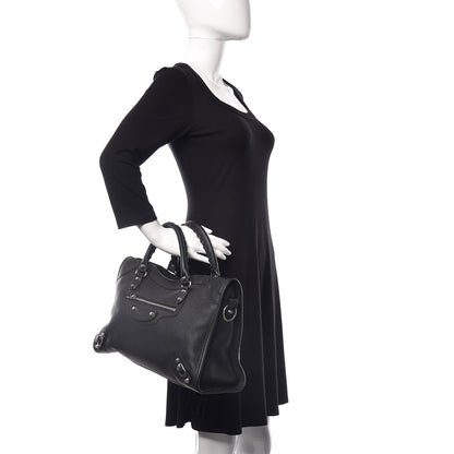 Balenciaga Vibrato Calfskin Classic Silver Hardware City Black 2 of 14